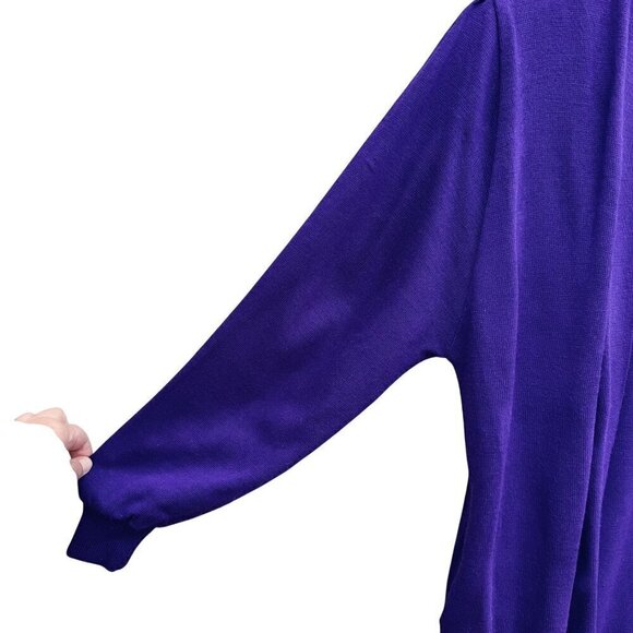 VFC7 Originales Vintage Womens Purple Open Front Embroidered Sequin Cardigan XL - Picture 11 of 12